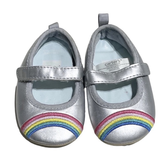 Carter's rainbow soft soles crib shoes 6-9m - Picture 1 of 4